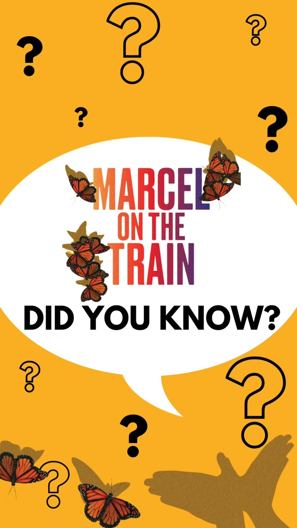 Fun Facts about our SOLD OUT interpreted performance of Marcel on the Train! 🚂✨