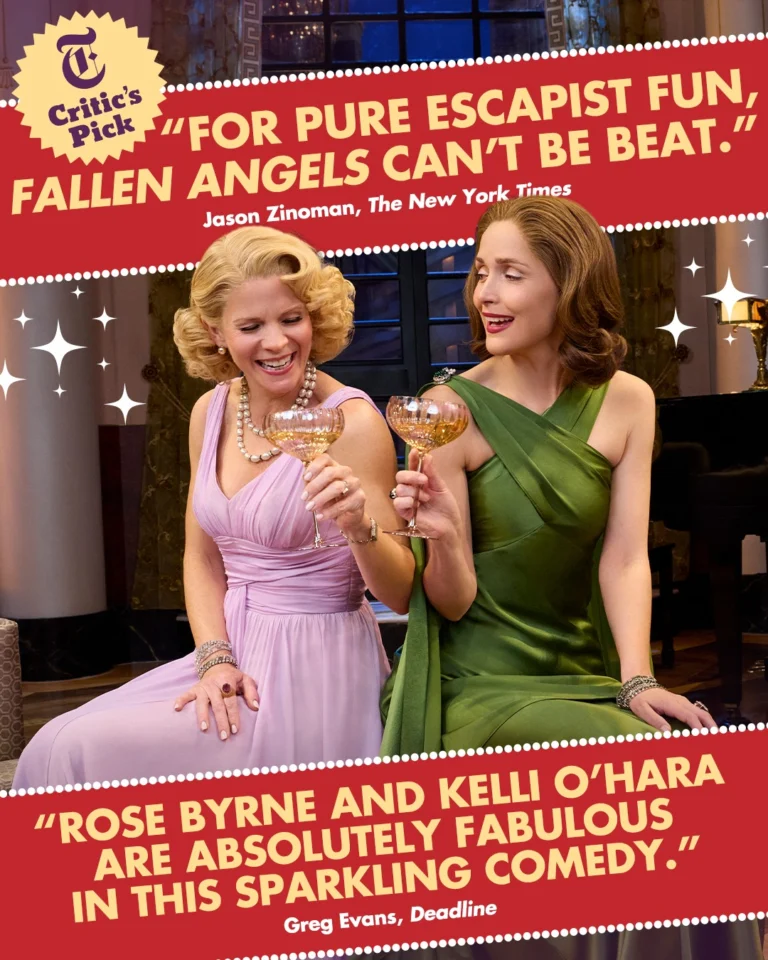 New York Times Critic's Pick & nominated for 3 Drama League Awards🍾

No&euml;l Coward&rsquo;s Fallen Angels had tongues wagging in 1925 and the mischief still sparkles today. With husbands away and secrets in the air, Rose Byrne and Kelli O&rsquo;Hara bring this daring comedy to life.

Catch the interpreted performances on April 28 & May 2. 🥂